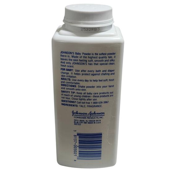 VTG 1991 Johnson's Baby Powder Pure Softness 9 oz – Talc Formula USA Made UNUSED - Picture 4 of 4
